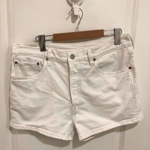 White Levi’s Premium 501 Shorts (women’s)